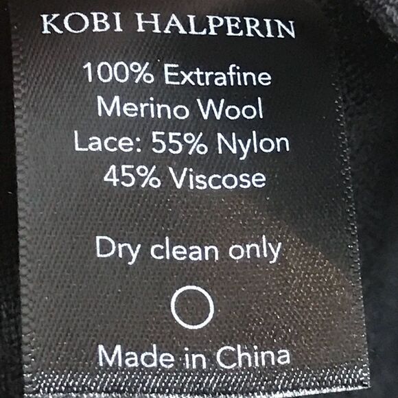 Kobi Halperin Sz S Black Merino Wool Sweater - Picture 4 of 5